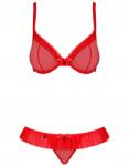 Obsessive szett 827-SET-3 piros S/m melltartó tanga Valentin nap (827)