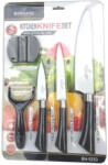 BOHMANN Комплект ножове Bohmann BH 5253, 5 части, Белачка и точило, Черен/бял (9999BH5253) - topmall