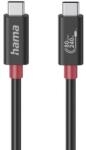 Hama USB-C кабел USB4 Gen 4, 80 Gbit/s, 240 W (5 A), eMarker, 1 м, черен (HAMA-200799)