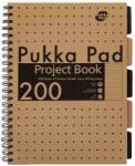 Pukka Pad Project Book A4 200 pagină linia caiet cu spirale Kraft Recycle (A15547081)