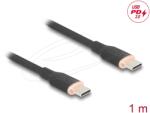 Delock USB 2.0 Type C Összekötő Fekete 1m 81238 (81238)