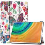  ZONE MatePad Pro (10.8) (2019 / 2021) / Pro 5G (10.8) (2019 / 2021) mappa tok színes nagy pillangó minta fehér