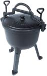Vilde Vadászkanna, Vilde, Öntött zsinór, Lábakkal, Fedővel, 25x24, 5x29, 5 cm, 4 l, Öntöttvas, Fekete (199048)