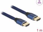 Delock HDMI 2.1 Összekötő Kék 1m 85446 (85446)
