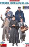 MiniArt Models 1/35 Francia civil figura szett 1930-1940 resin fejekkel modell kiegészítő (MI38037)
