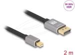 Delock Mini DisplayPort 1.4 Átalakító Fekete-Szürke 2m 81092 (81092)