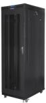 Lanberg - NET 19" szabadonálló rack szekrény 42U/800X1200 perforált ajtó, lapraszerelt, LCD kijelző, fekete V2 (TÚLMÉRETES ÁRU) (FF01-8242-23BL)