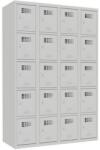Malow Josh hegesztett öltözőszekrény, 20 box, hengerzár, szürke/szürke