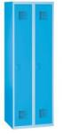 Malow Raphael hegesztett öltözőszekrény, 2 részes, hengerzár, világoskék/világoskék