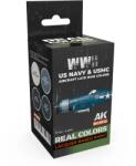 AK Interactive WWII US Navy & USMC Aircraft Colors lakk alapú festék készlet 4x 17ml (RCS112)