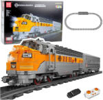 LEAN Toys Építőelemek Szürke-sárga távirányítós vonat RC 1751 db (5905991072461)