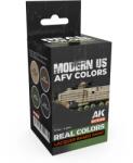 AK Interactive US Army Modern AFV Colors lakk alapú festék készlet 4x 17ml (RCS130)