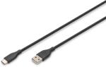 ASSMANN USB 2.0 Type C Átalakító Fekete 1m AK-300340-010-S (AK-300340-010-S)