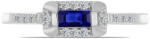  Ezüst Gyűrű Ausztrál Kék Zafírral és Fehér Topázzal, Y61757/57