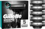 Gillette Mach3 Charcoal Férfi Borotvabetétek, 5 3 Pengés Borotvabetétek