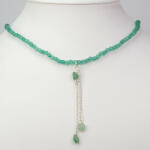  Ezüst Nyaklánc Zöld Aventurinnal, LGP0275