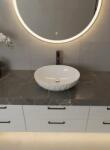 Coloana Lavoar pe blat rotund ceramic alb - A435H (5902025052406)