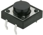  Mikrokapcsoló - Egykörös - 12x12x6 mm