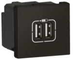 Legrand Priza USB tip A dubla 5V 2M Legrand Mosaic negru mat 079194L (079194L)