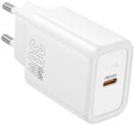 hoco. N62 Gentle Hálózati Gyorstöltő (Type-C) (PD) 30W fehér (PM037412) (PM037412) (PM037412)
