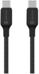Tactical Stitch Thread USB-C-USB-C töltő- és adatkábel, szilikon, 1m, fekete (57983126594)