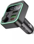 hoco. E85 Tiger szivargyújtós (Autós) töltővég Qc3.0 + autós Fm transmitter fekete (PM037085) (PM037085) (PM037085)