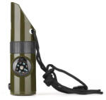 WARAGOD Multifunkcionális vészsíp 7 az 1-ben Echo, Army zöld