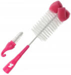 AKUKU üveg és cumimosó kefe szivacsos pink - vital24