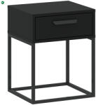INTERMEBLE Éjjeliszekrény Fekete Színben CADRO NR3 40 cm
