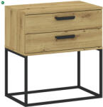 INTERMEBLE Éjjeliszekrény 2 Fiókkal Tölgy Színben CADRO NR6 60 cm