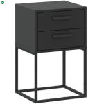 INTERMEBLE Éjjeliszekrény 2 Fiókkal Fekete Színben CADRO NR9 40 cm