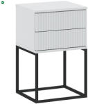 INTERMEBLE Éjjeliszekrény 2 Fiókkal Fehér Színben CADRO NR8 40 cm PUSH