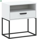INTERMEBLE Éjjeliszekrény Fiókkal Fehér Színben CADRO NR4 60 cm