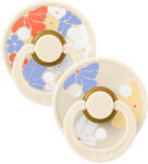 BIBS játszócumi - Studio Virágzás Colour natúr kaucsuk 6-18 hó krémfehér mix 2 db - vitalcafe