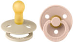 BIBS játszócumi - Colour natúr kaucsuk 6-18 hó vanília és púderrózsaszín 2 db - vitalcafe