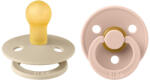 BIBS játszócumi - Colour natúr kaucsuk 0-6 hó vanília és púderrózsaszín 2 db - vitalcafe