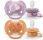 Philips játszócumi Ultrasoft Premium állatos 6-18hó lányos 2db