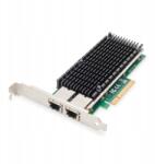HP Digitus 10Gbps kétportos Ethernet szerver PCIe X8 adapter, Intel X540 BT2 (9244)