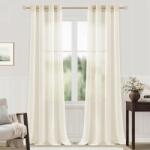 MIULEE Mrtrees áttetsző lenvászon függöny nappaliba 2 db 140х260cm (JOB-B07Q5W41N3)