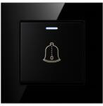 Spreest Vezetékes Kapucsengő Hálózati Fekete 230V Bim Bam Adó (Dzwonek przewodowy przycisk D01 Black)