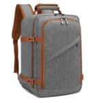 Belveder Ryanair Wizzair 40x30x20 cm-es Kézipoggyász Hátizsák Repülőre, 20L, Bővíthető (Belveder GY/BN)