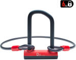 Qloc Security U-lakat tartóval fekete|vörös