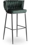 Klubfotel Bárszék FLORES sötétzöld bársony/fekete lábak