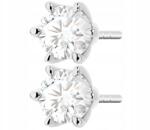 ZŁOCISTO Fülbevaló Gyémántokkal Fehér Arany 585 1, 00 Ct Ajándék Gravírozás (DLA DZIEWCZYNY NARZECZONEJ)