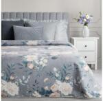 EUROFIRANY Rosita virágmintás bársony ágytakaró Ezüst/krémszín 170x210 cm