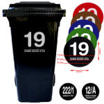 KZIWEB Háztartási kuka 120L-es, kerekes, műanyag, szürke - utca házszámmal [TM] : Kuka kialakítása: - Kerekes, Szín: - Sötét szürke, Űrtartalom: - 120 Literes