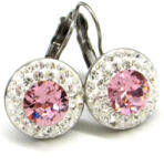APHRODITÉ kapcsos fülbevaló - 14 mm (light rose-crystal) (20220914700)