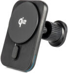 AMiO Gyors mágneses vezeték nélküli légtelenítő műszerfali autós töltő Qi2 15W AMIO-04179 (04179)