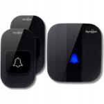 Spreest Vezeték Nélküli Kapucsengő Elemes Kapuhoz Vízálló 2 Gombos (Dzwonek bezprzewodowy 2S196-BB Czarny 2T1R)