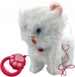 For Fun Interaktív fehér cica pórázon játék nyávog macska elemes